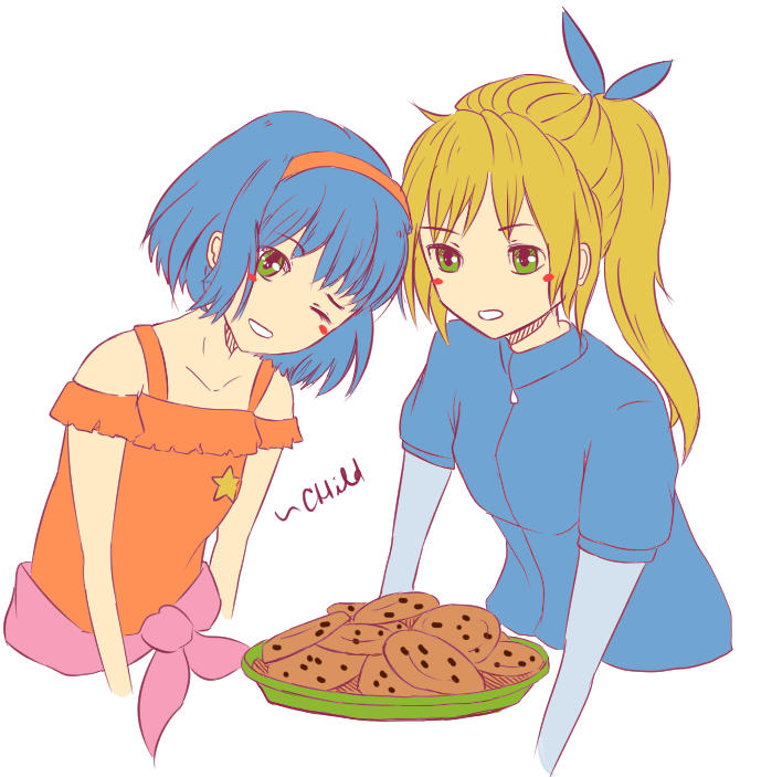Two girls, and cookies