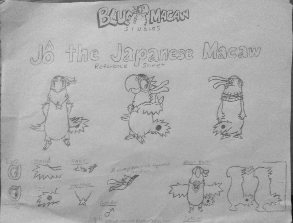 Jô the Japanese Macaw Reference Sheet