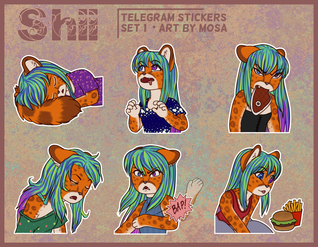 [COMM] Telegram Stickers - Shii Set 1