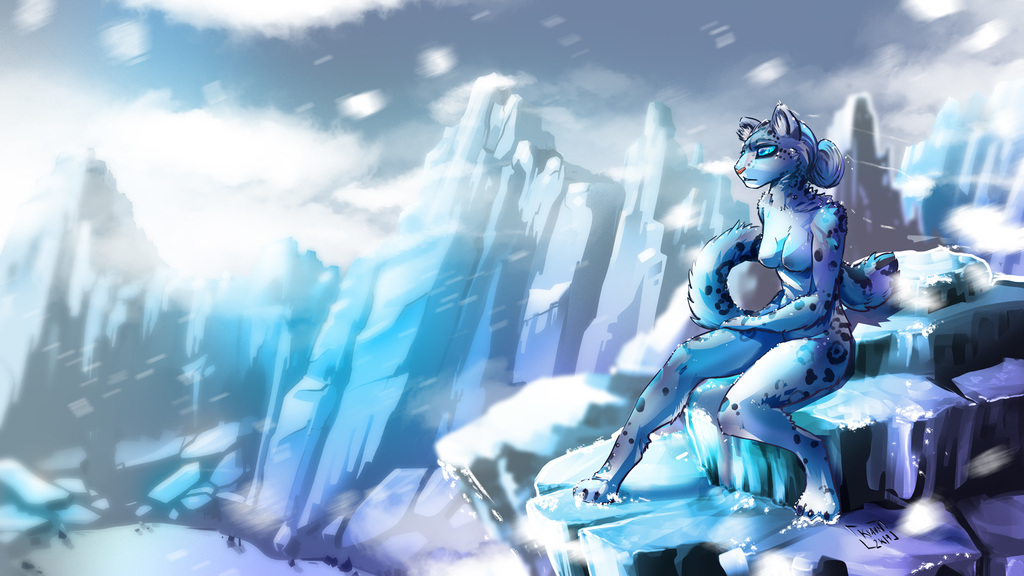 Snow Leopard girl in the mountain