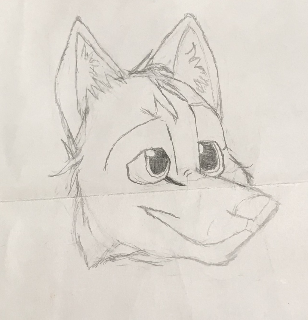 First attempt at drawing a wolf-furry