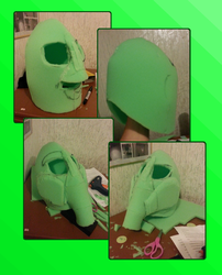 White Elephant Fursuit Head WIP - Most of the Base
