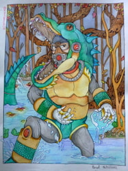 Gator Man in the swamp