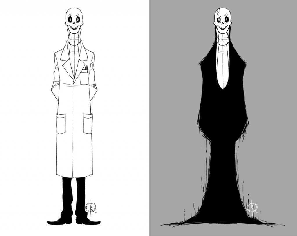 I’m still getting a feel for gaster’s design, so i figured i’d draw what he...