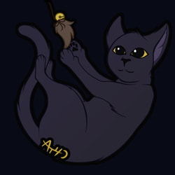 Black Cat Sticker - Commission for MaximumMax