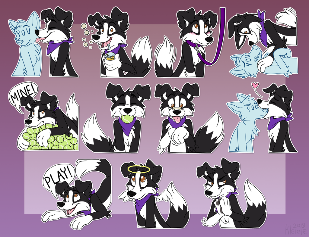 [C]Ace the border collie stickerpack