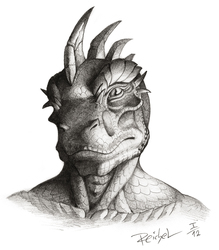 Reptile Cynrik - Pencil Portrait