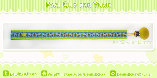 Pacifier Ribbon Clip for Yume