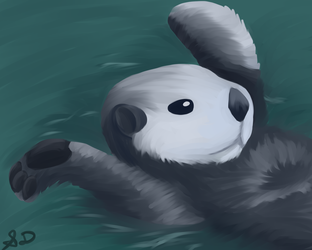 Somewhat Realistic: Paws up Sea otter