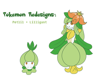 Pokemon Redesigns: Petlil + Lilligant