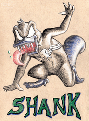 Venom Shank on tone paper