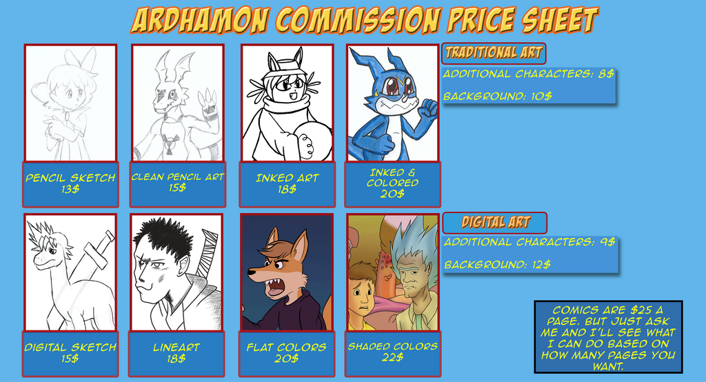 Most recent image: Comission Price Sheet 2022-2023