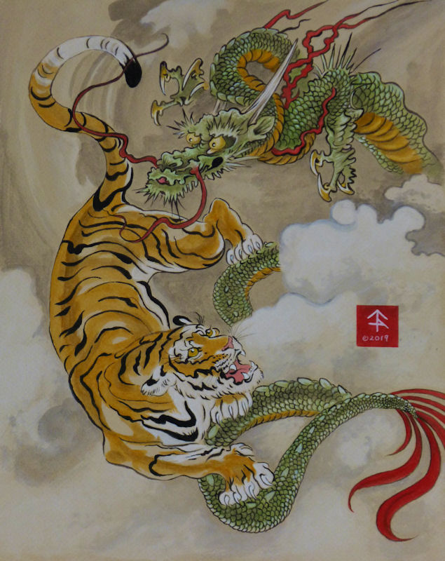Дракон и тигр картинки любовь
