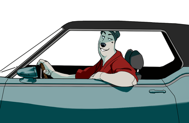 BB: Cheeky Polar Bear with a Nice Car