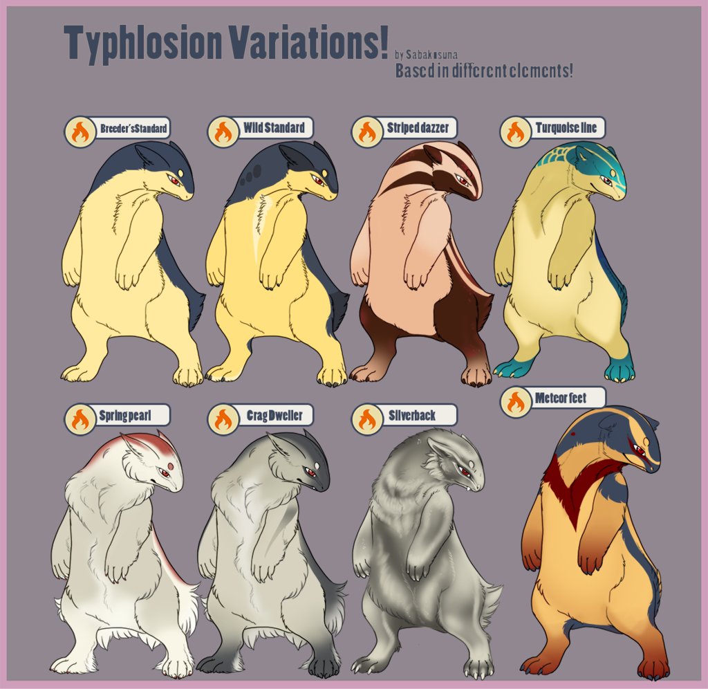 -Personal: Typhlosion variations-
