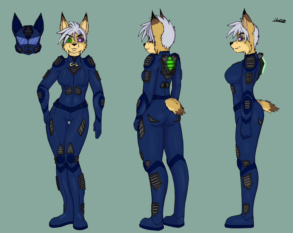 (Concept Art) Cyber-Lynx Winter-Survival battle suit.