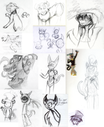 pen and pencil sketch dump over the years