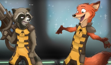 Rocket Raccoon & Rocket Fox (?) 