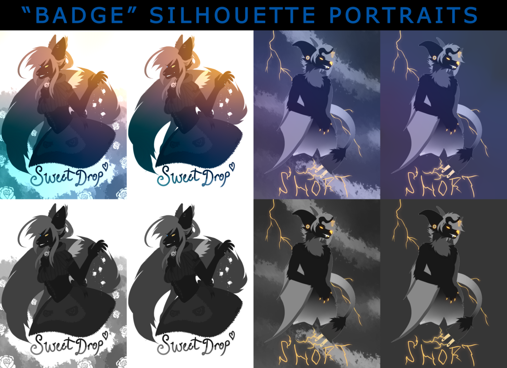 "Badge" Silhouette Portraits: SweetDrop