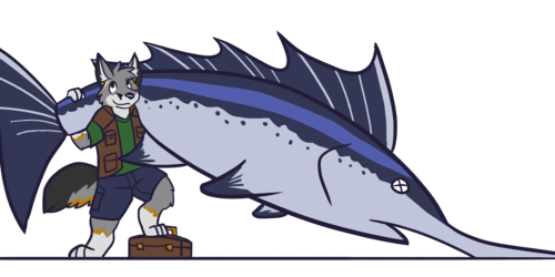 A big Sword-fish