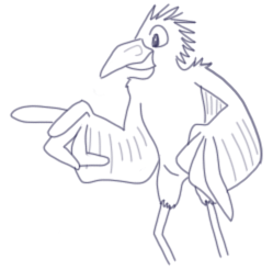 Early Surface Scribbles 8 - Bird dude