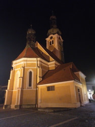 A church at night