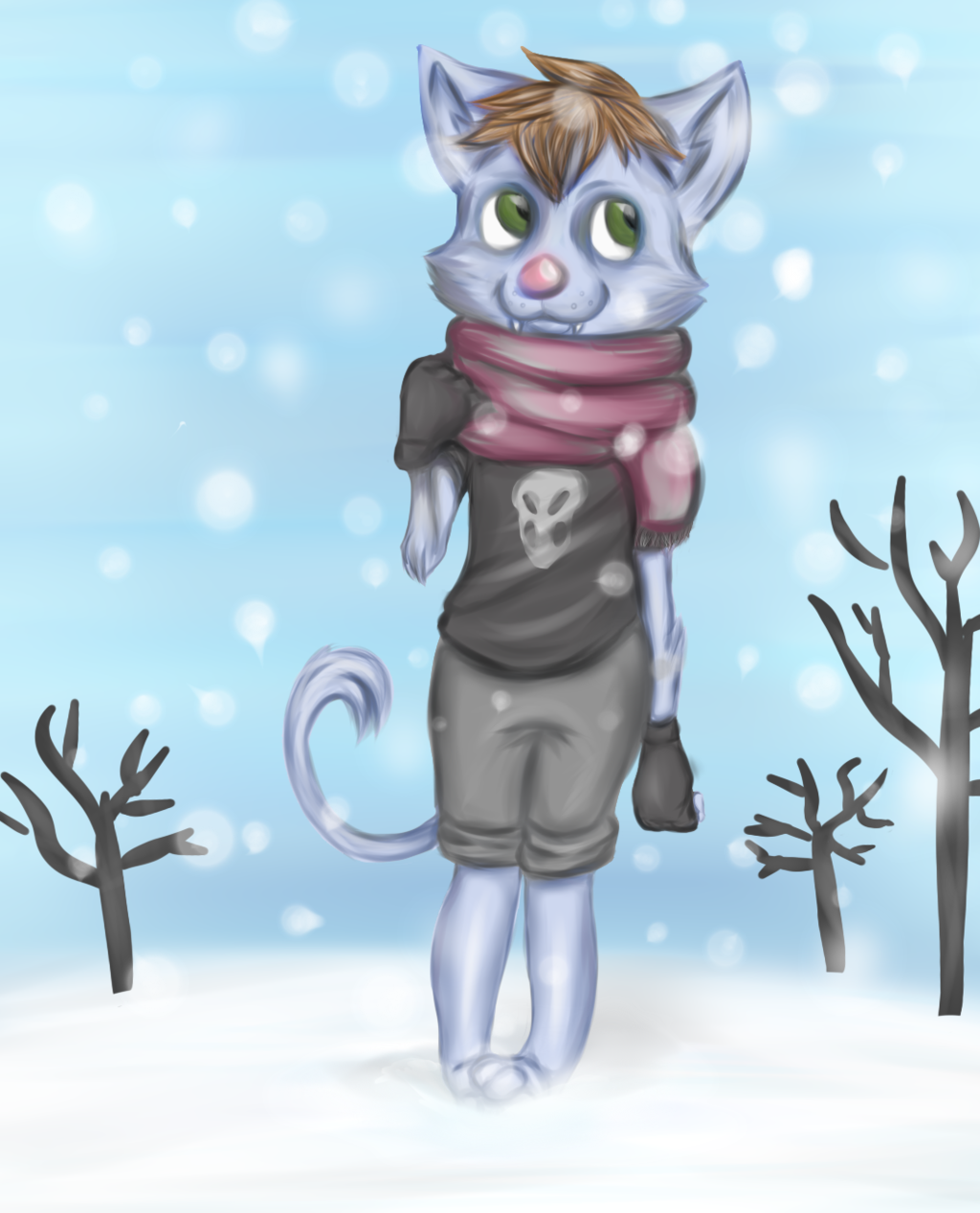 Kura in the snow