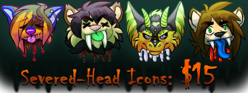 "Severed" Head icons for halloween!