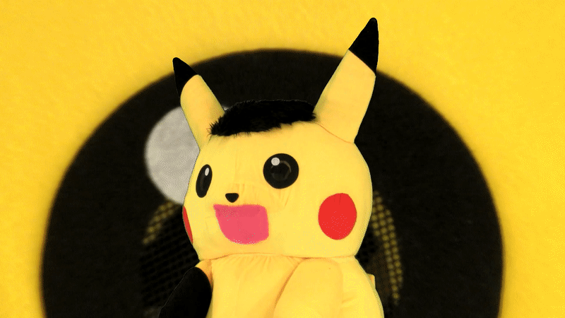 Live-Action Surprised Pikachu Dramatic Endless Zoom-In Loop GIF