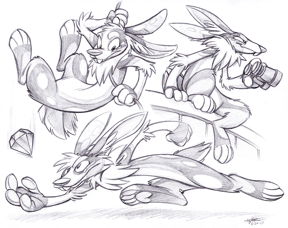 Sketchpage 14 - Light-Footed Work