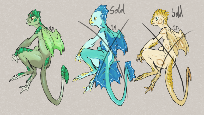 Dragon People Adoptables by tashcrow