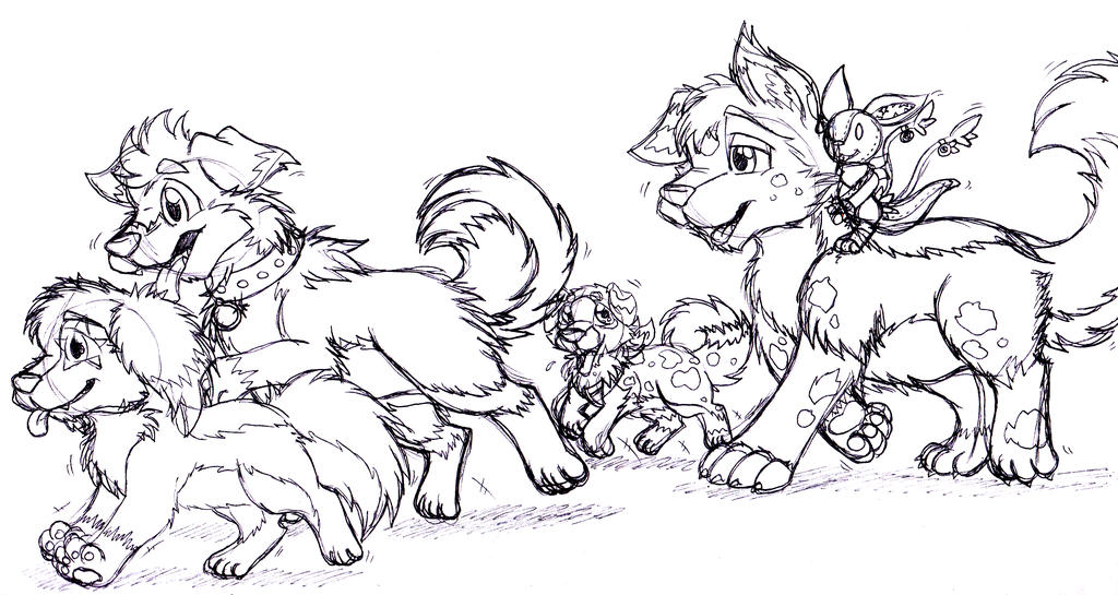 Staridae!AU: Lil' Dude and the Dogs