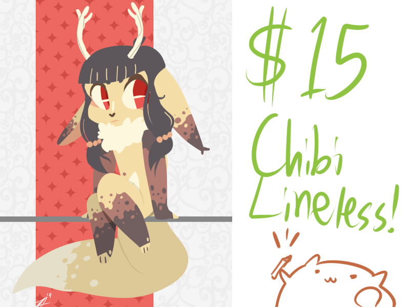 Open for $15 lineless chibis ! 5 slots!