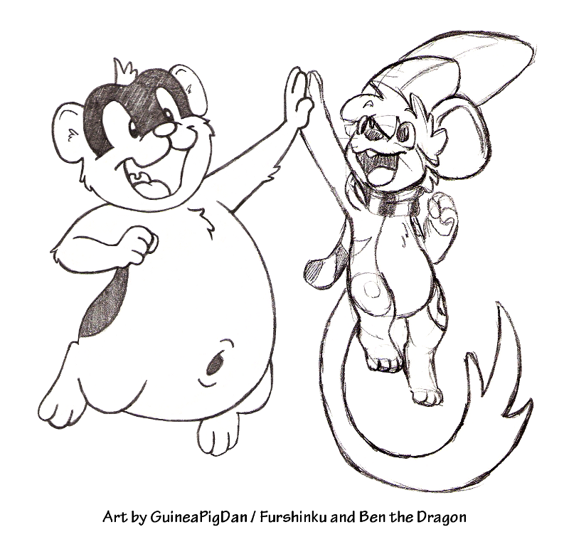Rodent high-five! -collab-