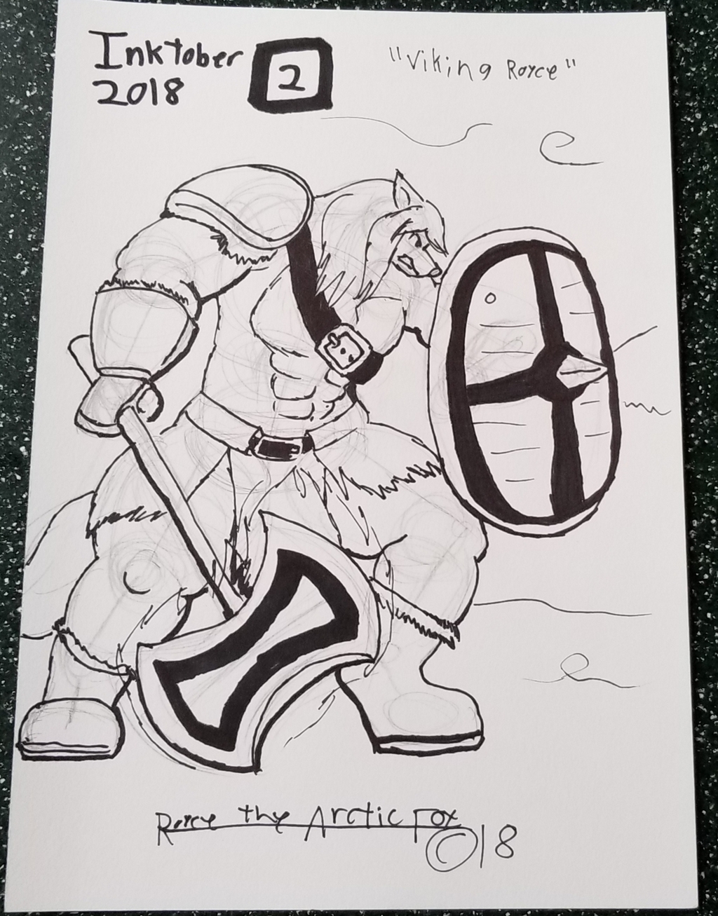Most recent image: Inktober 2018 day 2 "Viking Royce."