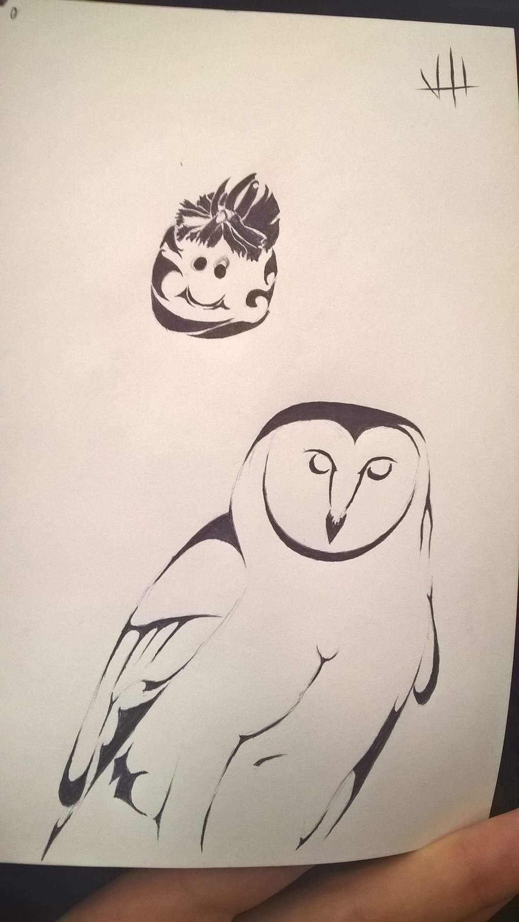 Owl and a Stress Ball doodle