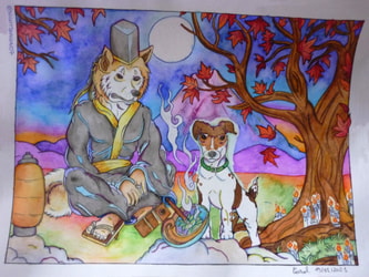 Moon ceremony with the Inugami