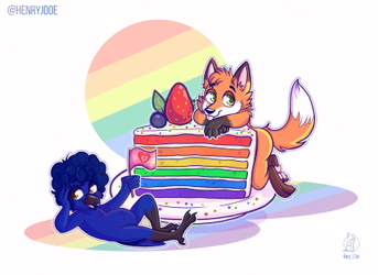 Pride Cake YCH for SurpriseTheFox