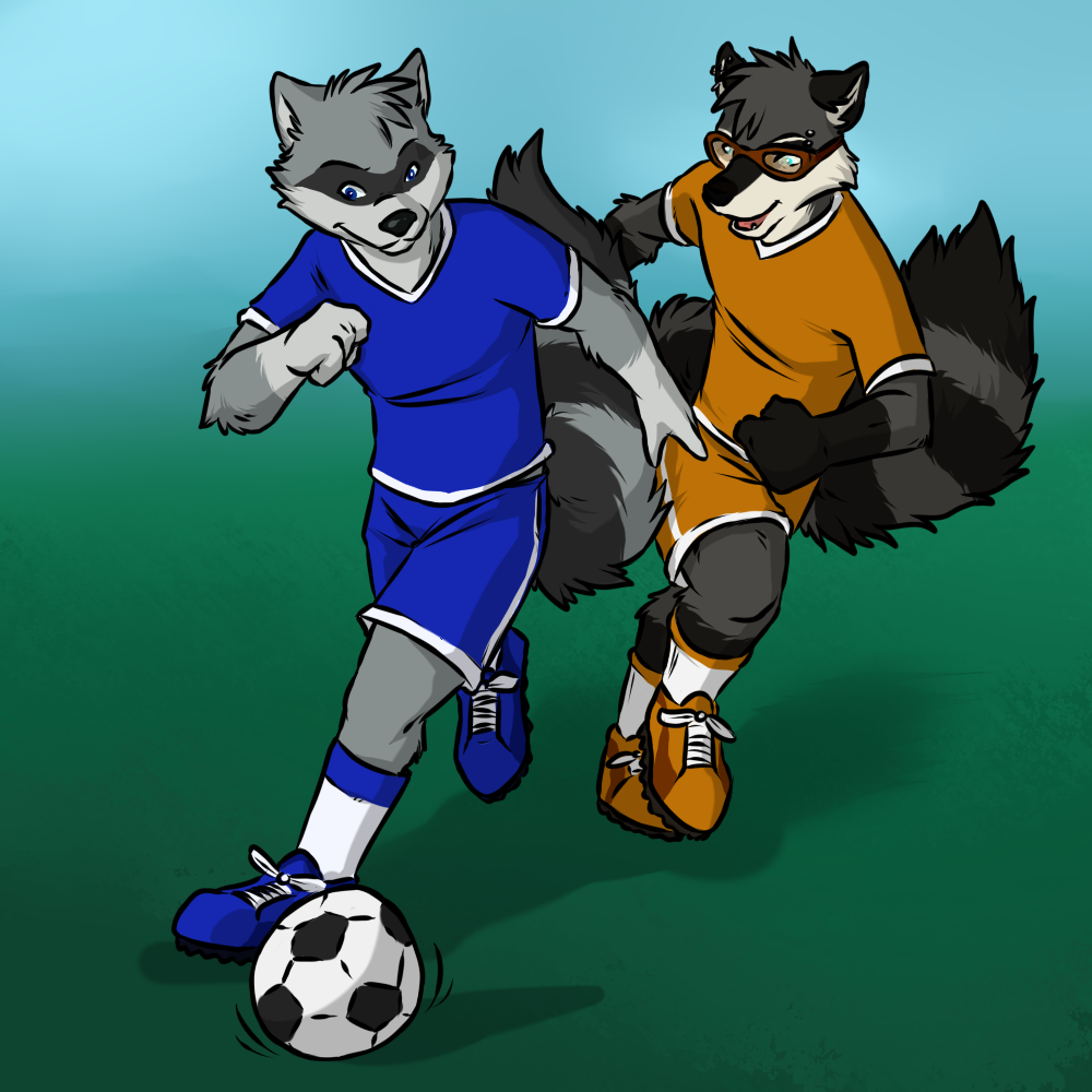 Football Raccoons by aggro_badger
