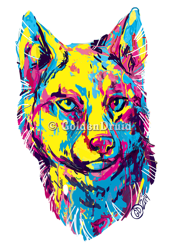 Featured image: Color-Splash Wolf Sticker