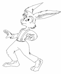 Inking test: bunny guy