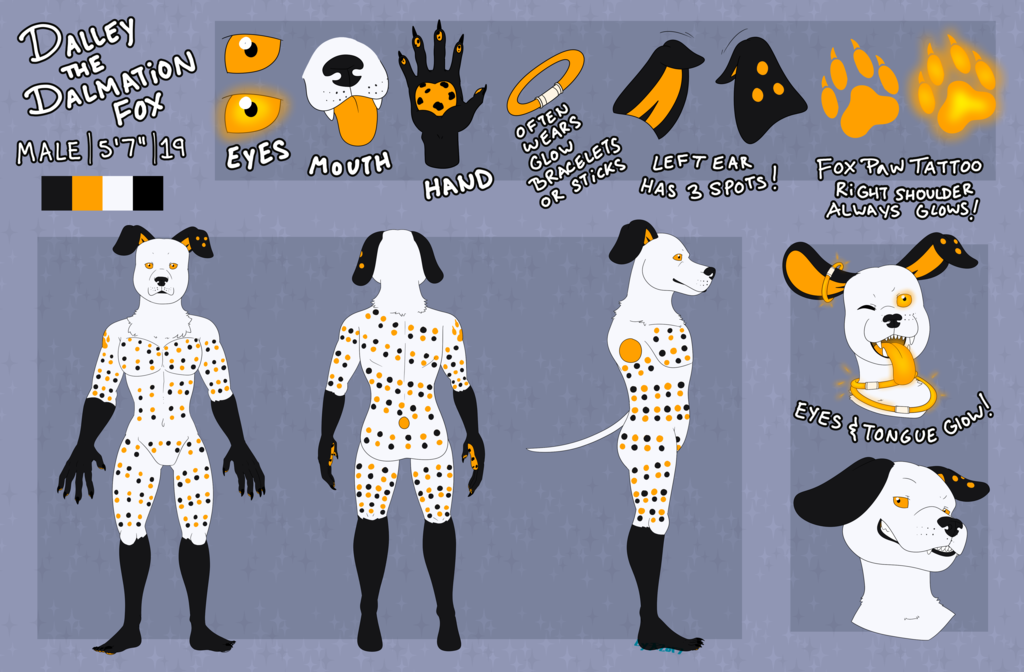 CO - Dalley the Dalmation Fox Reference Sheet 