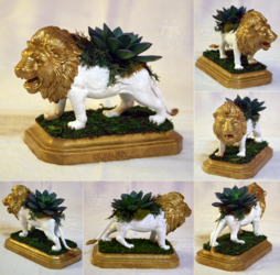 Lion Planter Centerpiece