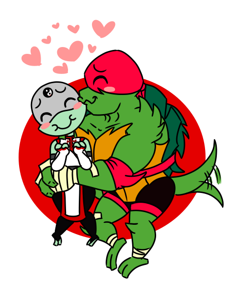 ROTTMNT: Chibi Turtle Kisses