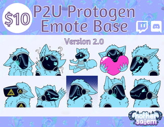 P2U Protogen Emote set V2