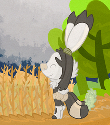 (Commission) A Javis on a wheat field.