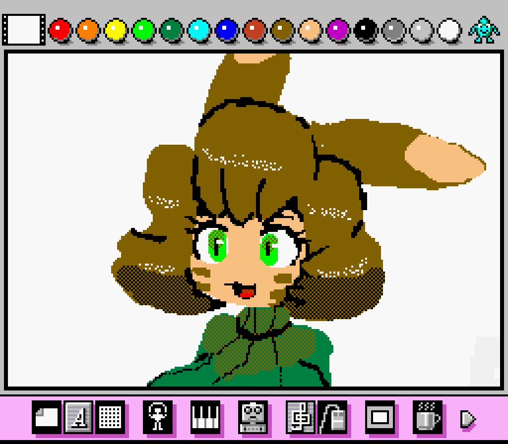 Curly drawn in Mario Paint
