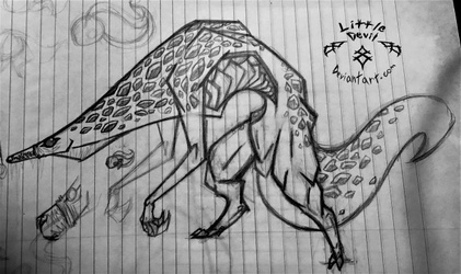 Pencil Swamp Monster Sketch