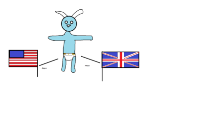 US vs UK on what the baby bunny is wearing