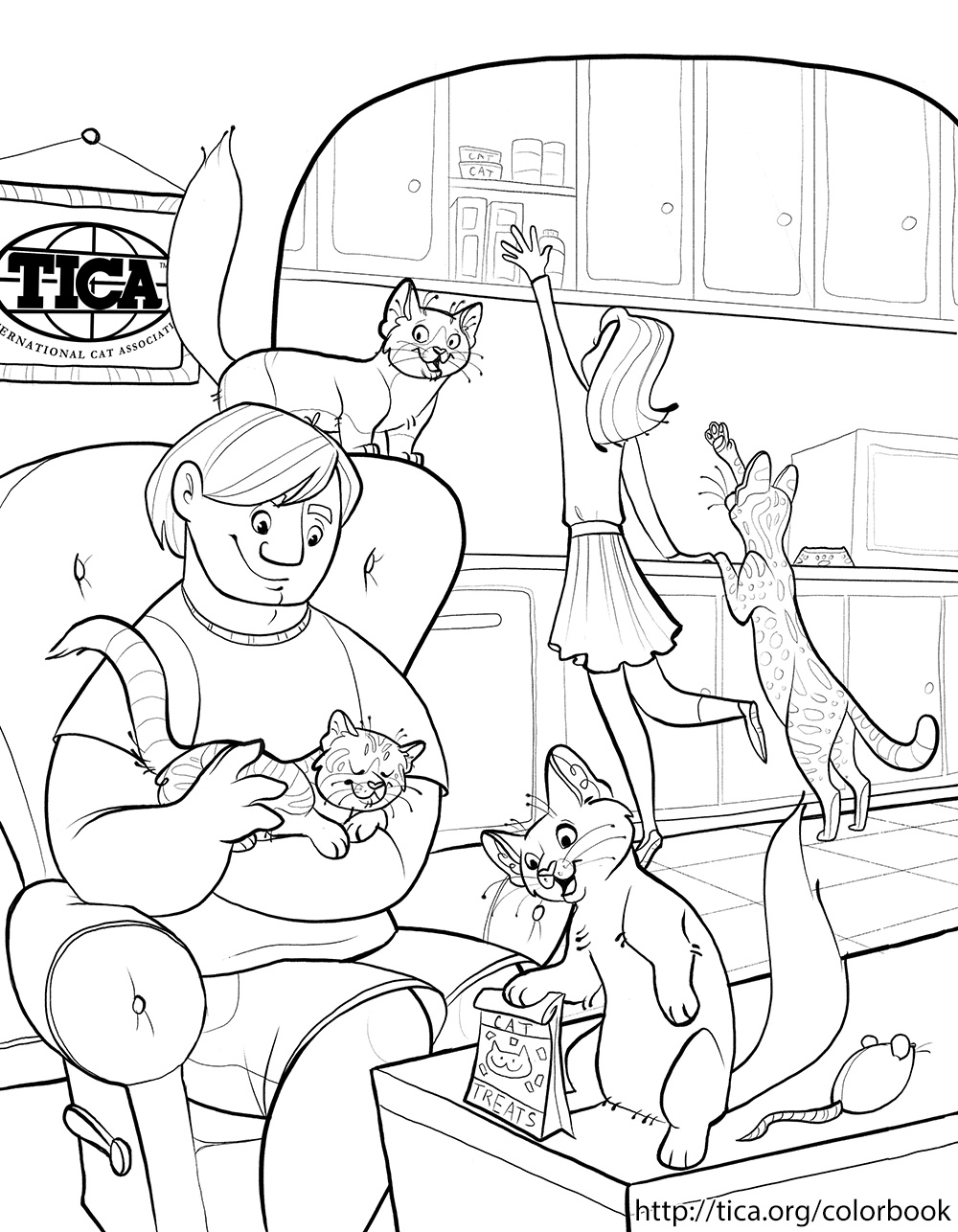 TICA Cat Coloring Book Page 2